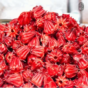 Premium Rosella Tea by Tea Shop BD made from 100% natural dried Hibiscus sabdariffa calyces with a vibrant ruby-red herbal infusion.