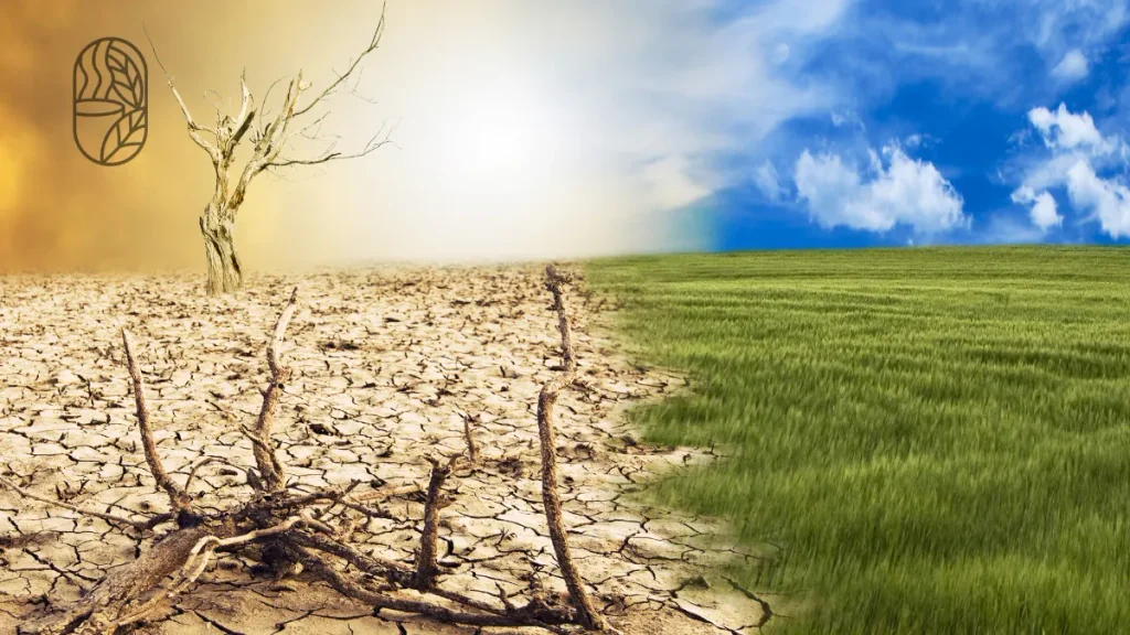 Dry weather and drought stress in a tea garden